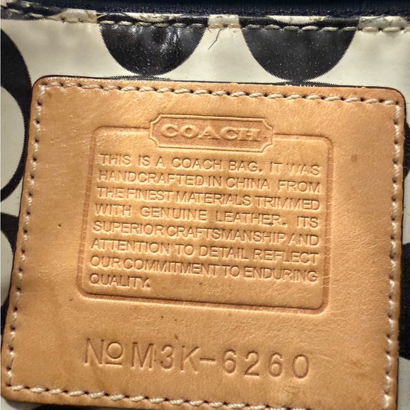 Coach EUC Vintage 1993 Hampton in Black & Brown w/Blue Accents - Picture 8 of 9